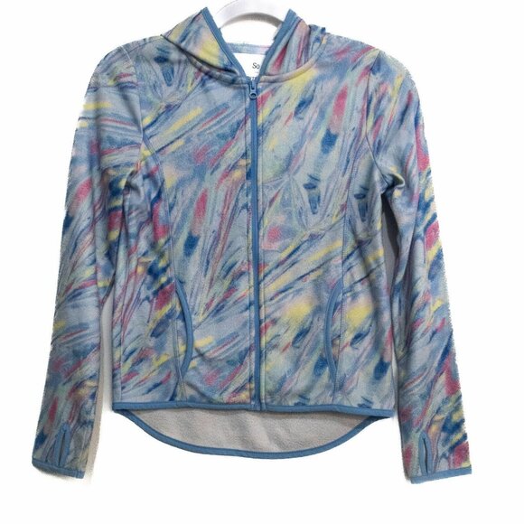 So Girls Multicolor Hoodie Full Zip Pockets Long Sleeve Pure Polyester Size L - Picture 2 of 7